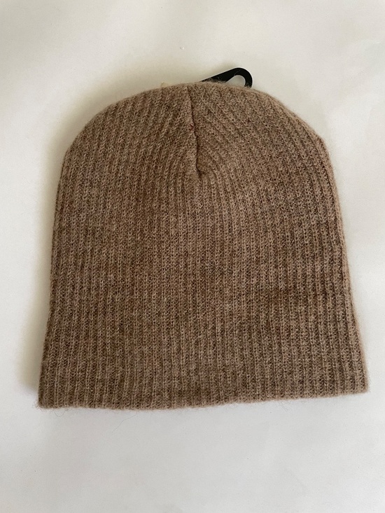 NWT- Vuori Wool + Cashmere Unisex Manchester Beanie Hat, One Size, Tan Brown Oat main image 4